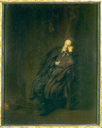 Vecchio addormentato, Rembrandt